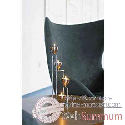 2 Chandeliers de table Tulip finition cuivre Aristo - 824245
