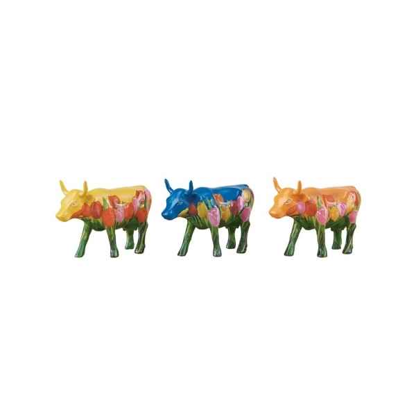 Vache coffret cadeau de 3 vaches artpack tulipes set de 3 CowParade -46606