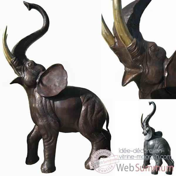 Elephant en bronze -BRZ53M-140