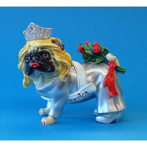 Figurine chien Pugnacious La marie -PUG16160