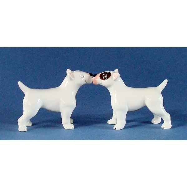 Figurine miniature Bull Terriers Poivre et Sel MW93932