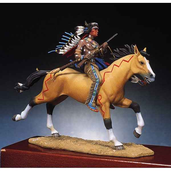 Figurine - Kit a peindre Guerrier sioux arme d\'une carabine - S4-F2