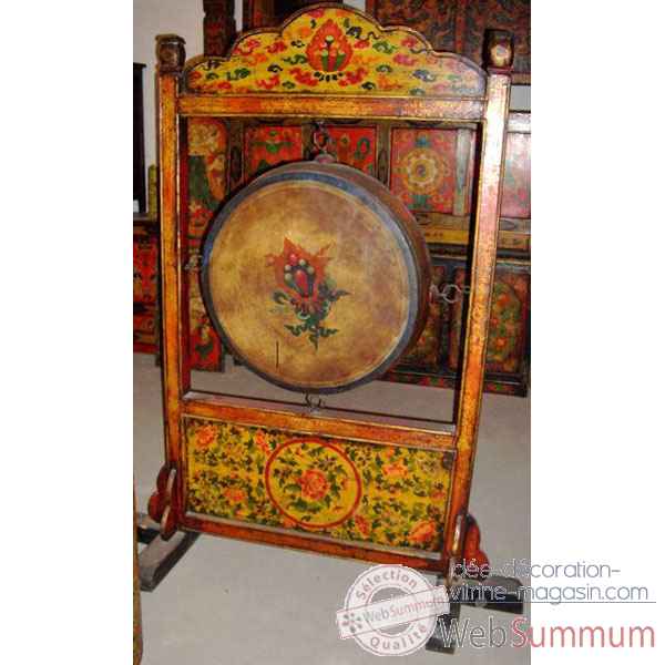Gong petit modele sur socle tibet style Chine -C0375