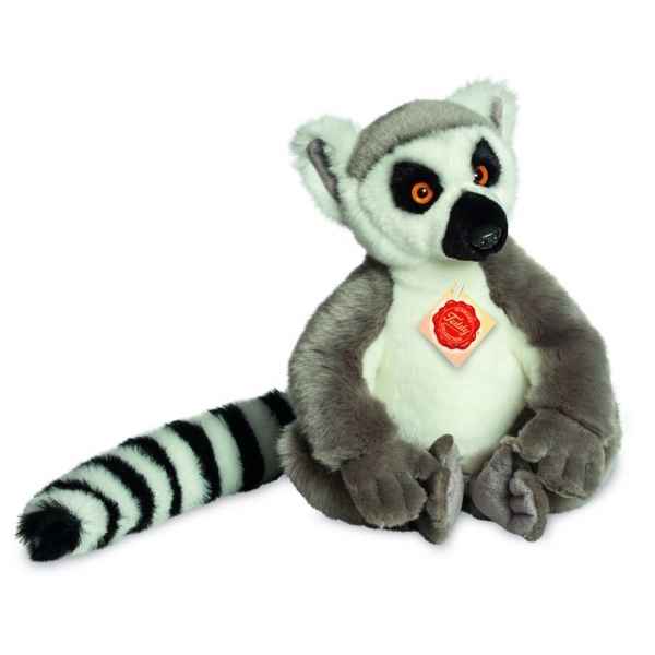 Peluche lemur catta assis 28 cm hermann -92928 4