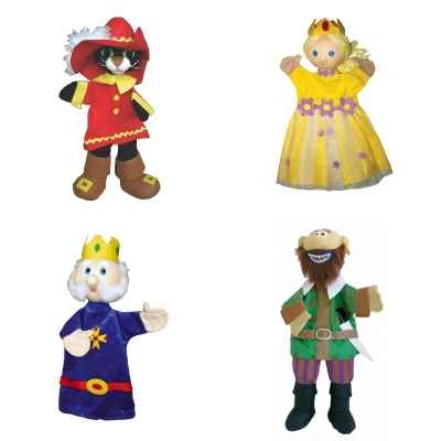 Histoire de marionnette Chat Botte, Princesse, Roi et Ogre -LWS-307
