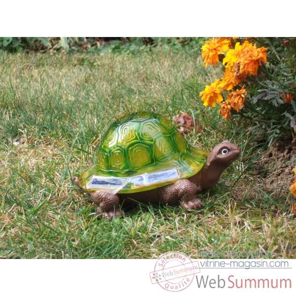 Decoration de jardin lumineuse a energie solaire : tortue Jiawei -G0300117AA