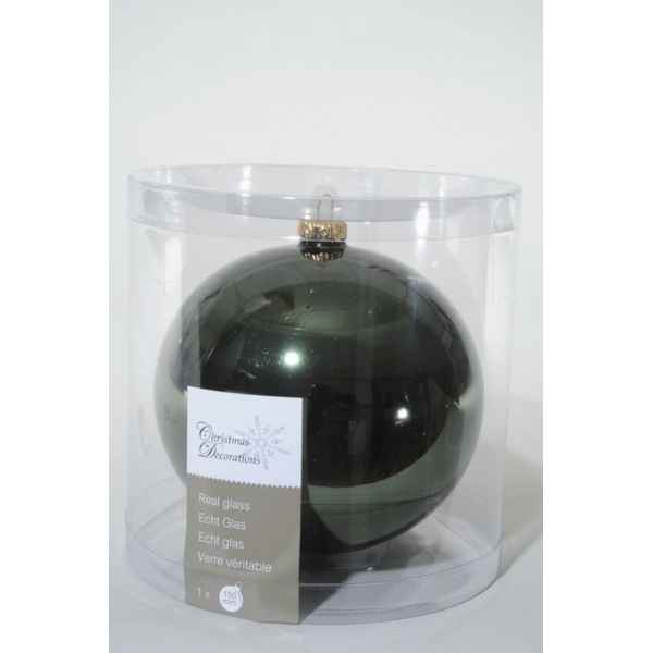 Boule uni brillant 150mm vert classique Kaemingk -113646