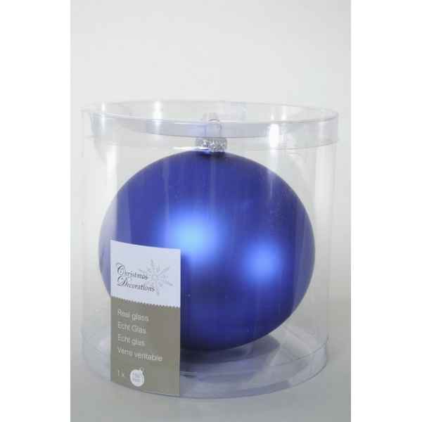 Boule uni mat 150mm bleu de cobalt Kaemingk -113616
