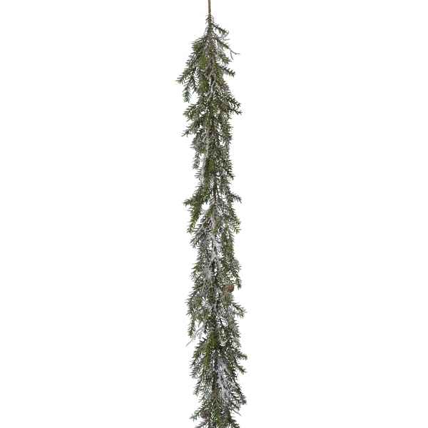 Guirlande taxus avec branches glacées 180 cm Kaemingk -685082