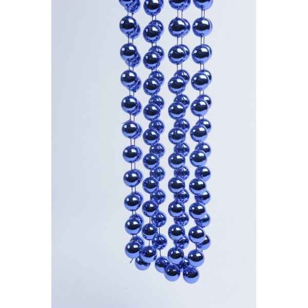 Guirlande perle plastique xxl bleu cobalt Kaemingk -1784