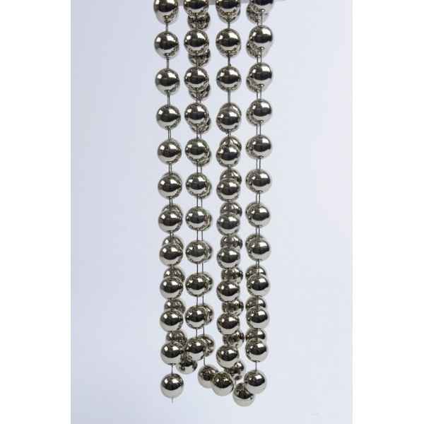 Guirlande perle plastique xxl gris argile Kaemingk -1776