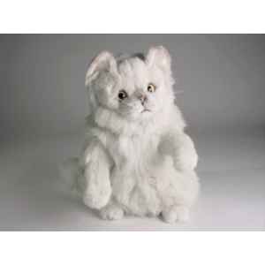 Peluche chat persan chinchilla blanc rclamant 30 cm Piutre -2304