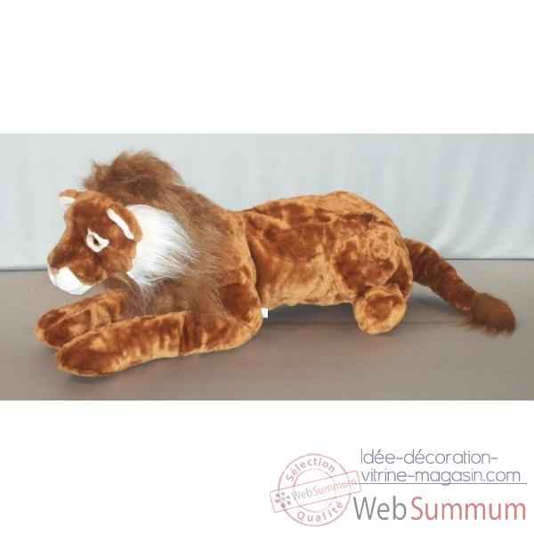 Peluche lion couche 90 cm Piutre -G250
