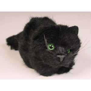 Peluche allongee chaton noir 12 cm Piutre -2451