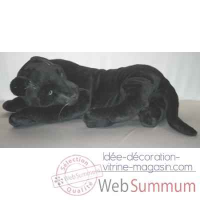 Peluche allongee panthere noire 105 cm Piutre -2519