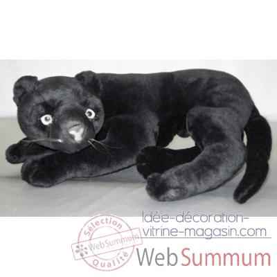 Peluche allongee panthere noire 40 cm Piutre -2522