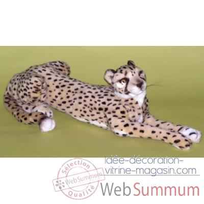 Peluche allongee guepard 75 cm Piutre -2583
