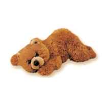 Peluche allongee ours grizzly 35 cm Piutre -2107