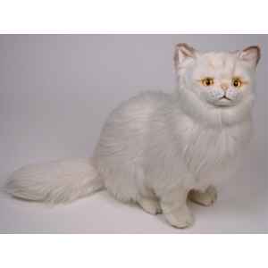 Peluche assise chat persan chinchilla beige 50 cm Piutre -2305