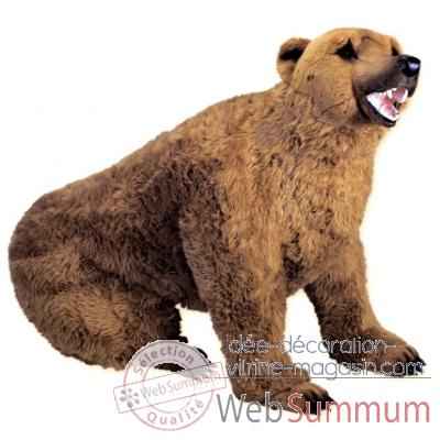 Peluche assise ours grizzly 200 cm Piutre -2100