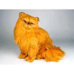 Peluche assise chat persan roux 40 cm Piutre -2455