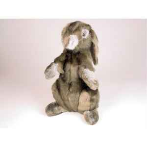 Peluche assise lapin gris 40 cm Piutre -720