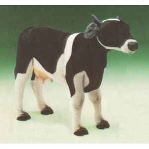 Peluche debout vache noire et blanche 130 cm Piutre -2686