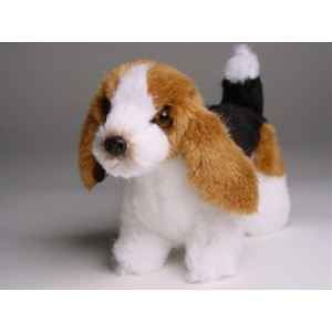 Peluche debout miniature basset-hound 24 cm Piutre -4289