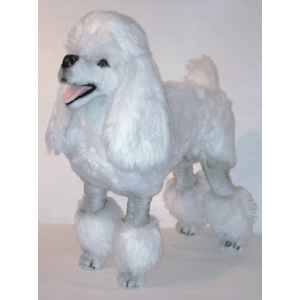Peluche debout poodle blanc 80 cm Piutre -256