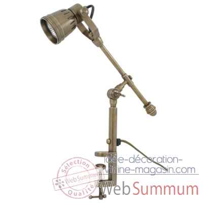 Lampe d\'atelier en laiton verni, reglable Produits marins Web Summum -623