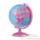 Globe Pink - Globe gographique lumineux rose - Cartographie politique - diam 25 cm - hauteur 36 cm