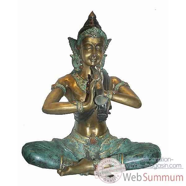 Statuette danseuse Thai en bronze -BRZ258-35