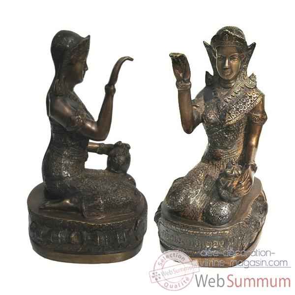 Statuette divinites Thai en bronze -BRZ326