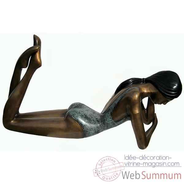 Statuette femme contemporaine en bronze -BRZ125