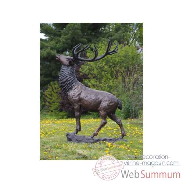 Sculpture alces en bronze thermobrass -b67010