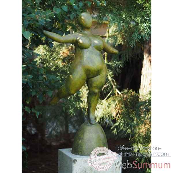 Sculpture grosse femme en bronze thermobrass -b91100