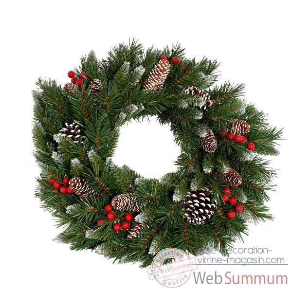 Couronne frosted berry wreath d50cm Van der Gucht -31FRW20