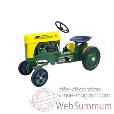 Tracteur a pedales vert jaune - 79603