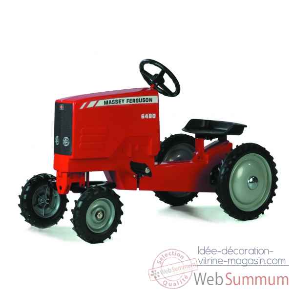 Tracteur a pedales en metal rouge massey ferguson 6480 DD-013